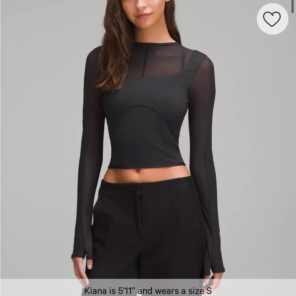 lululemon athletica Black Long Sleeve Mesh